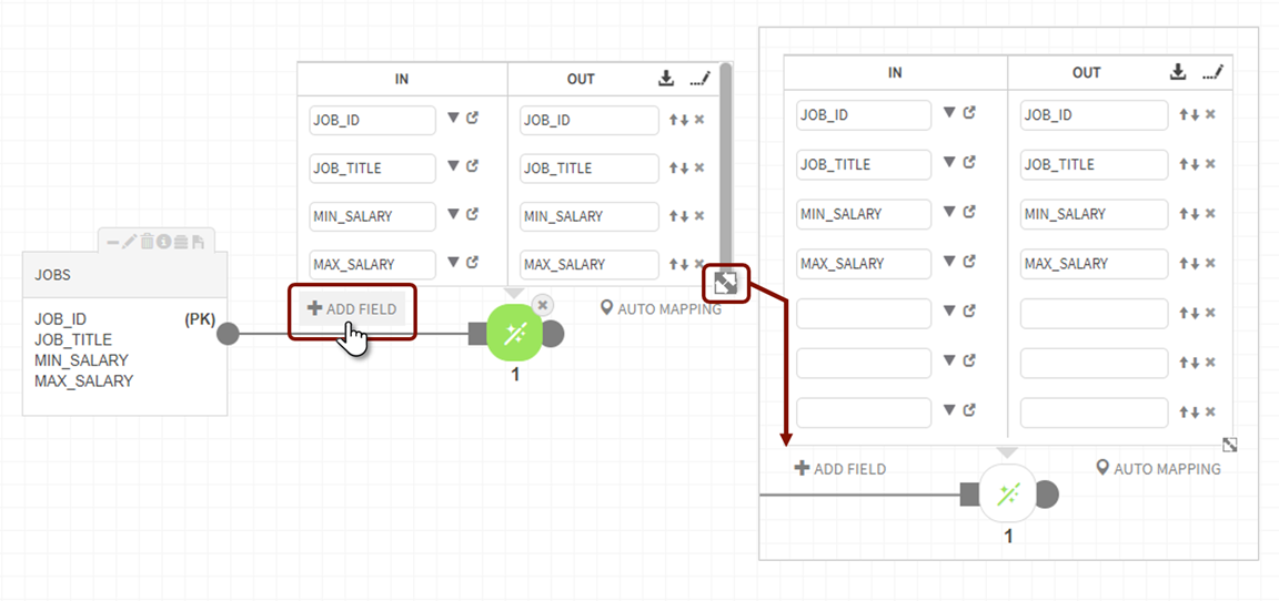 Add Field and Size Control