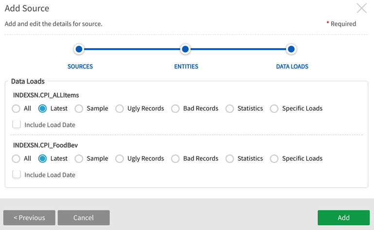 Select data load type