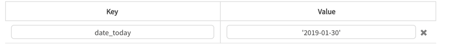 global parameter key and value