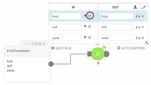 Select expression builder icon to the right of the field name to be defined