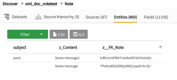 Example nested table field data