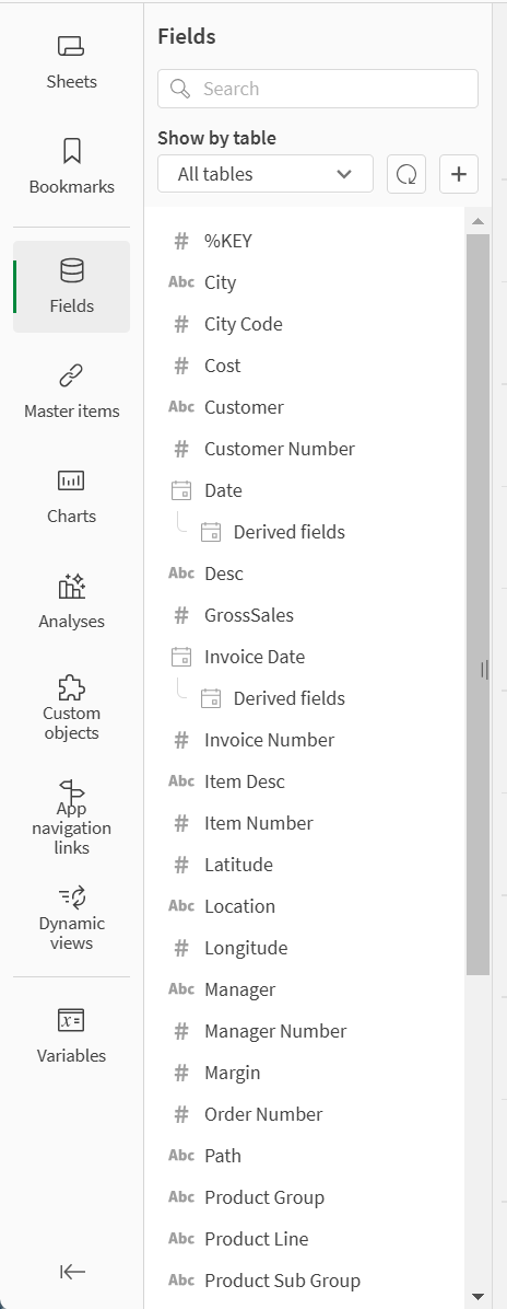 Asset panel in advanced edit mode.