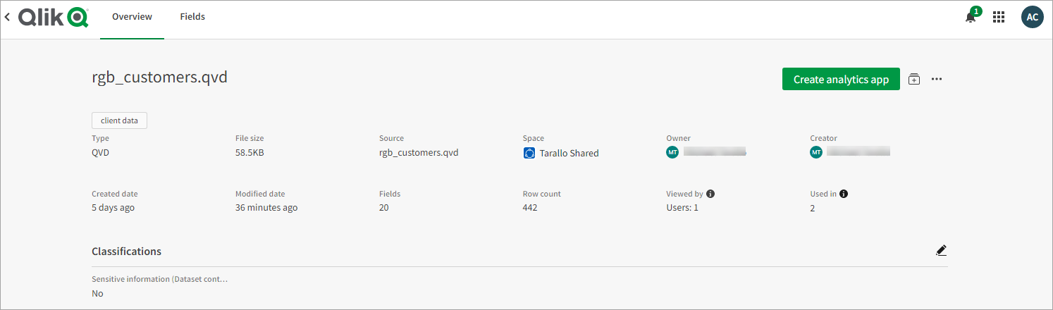 Dataset overviews can be accessed from the lineage graph