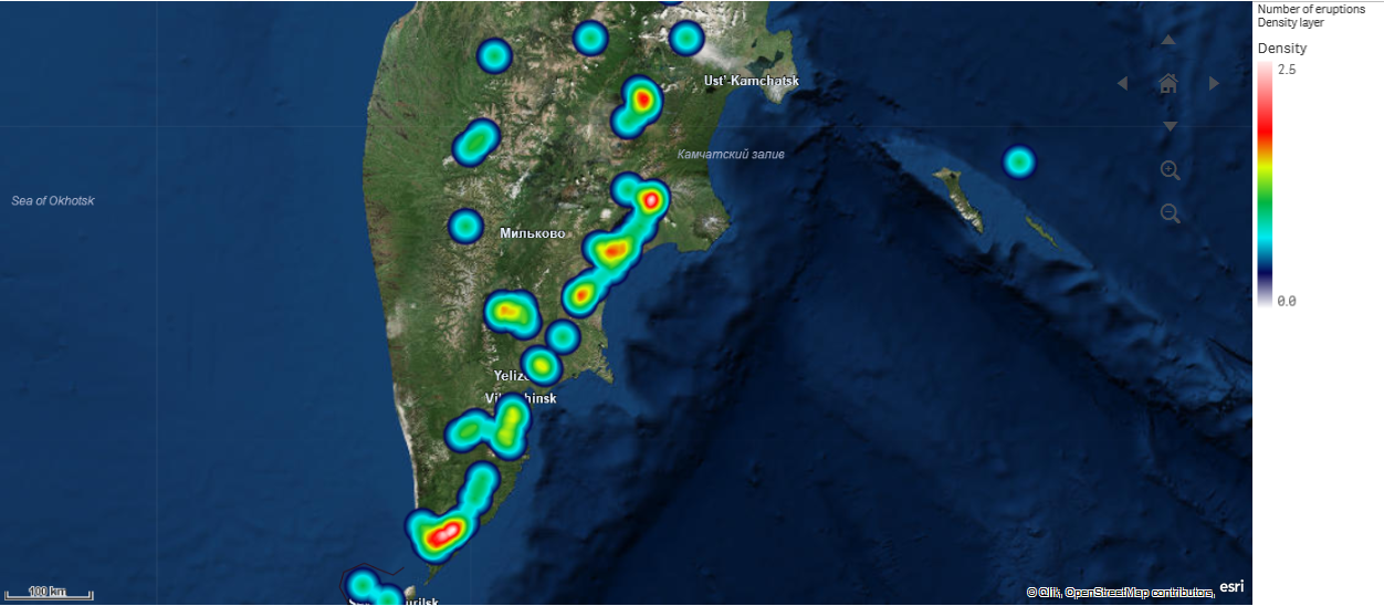 Map with density layer.