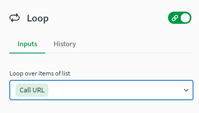 iterate over items loop block settings