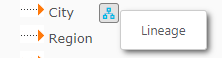 Tree view showing the lineage button