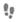 Audit trail footprints icon