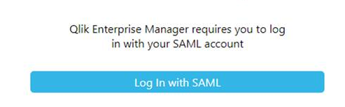 Qlik Enterprise Manager login dialogue