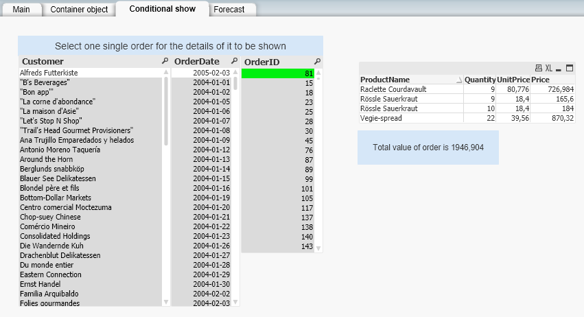 Conditional show sheet in Customers.qvw