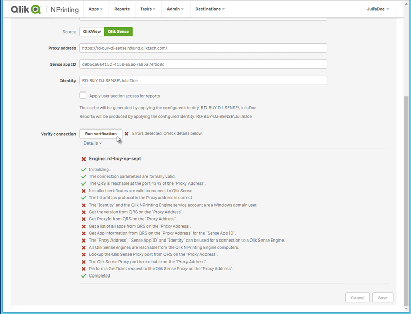 Verification window