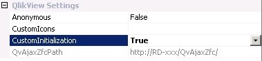 QlikView Settings list with CustomInitialization set to True