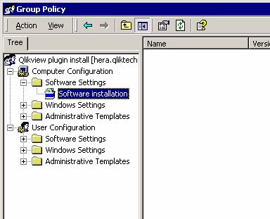 Computer Configuration > Software Settings > Software Installation is selected.