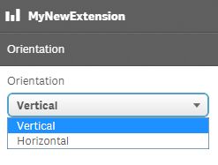 Custom dropdown menu in extension as accordion property