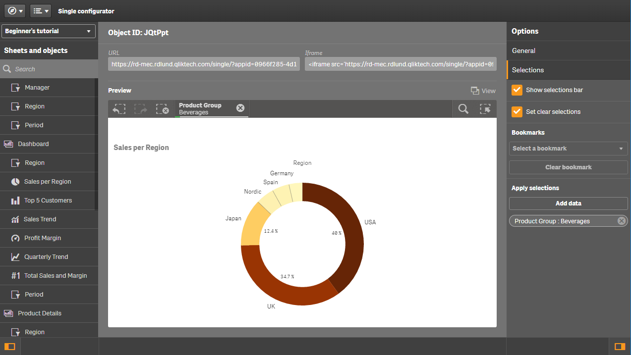 Single configurator example