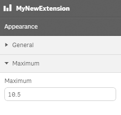 Custom number entry field object in extension