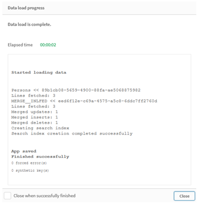 Data load progress dialog box.