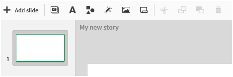 Storytelling toolbar.