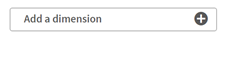 Drop-down allowing user to add dimensions