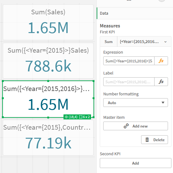 KPI que utilizan modificadores de conjuntos.