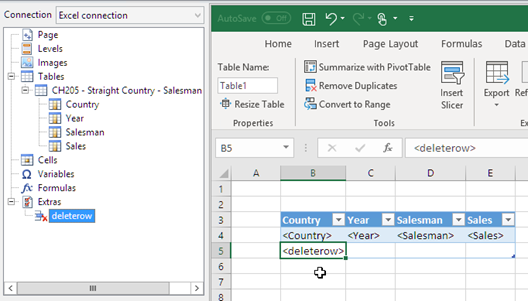 Création d'un modèle de rapport Excel avec tableau croisé dynamique.