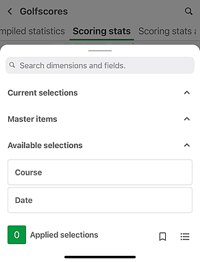 Qlik Sense Mobile SaaS-selectiefunctie