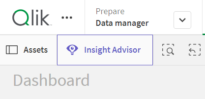 De knop Insight Advisor voor het openen van Insight Advisor.