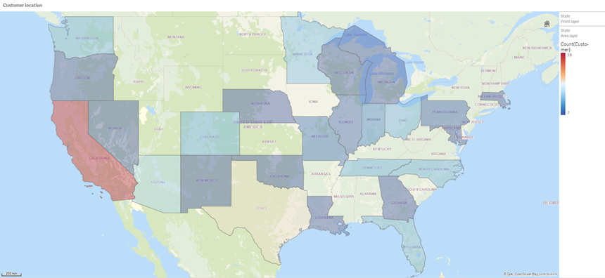 Map chart with panning limited to region of interest.