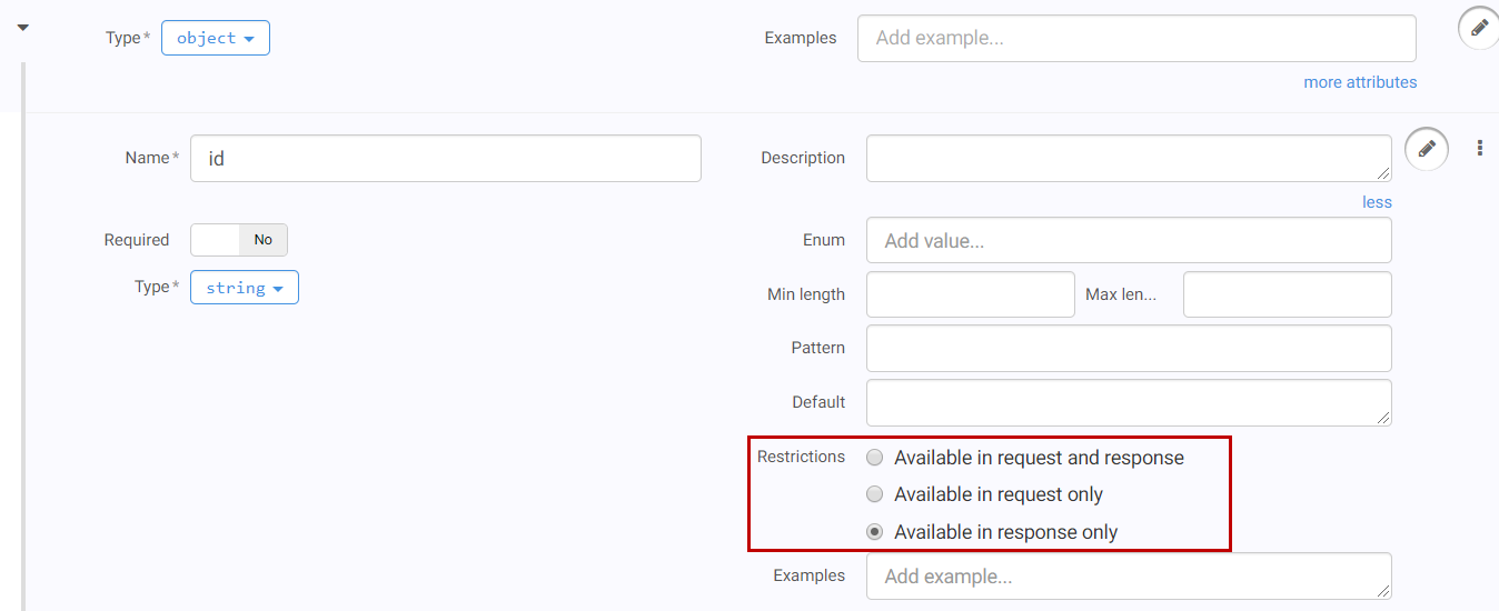 Restriction example.