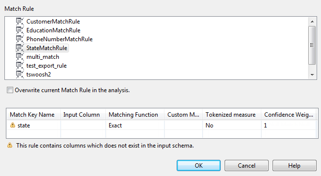 Overview of the Match Rule Selector wizard.