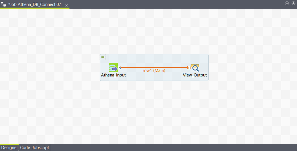 Screenshot of the Job in the Designer.