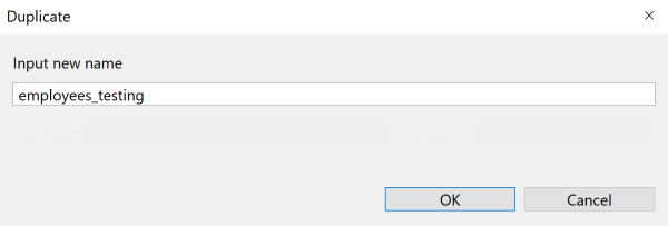 Screenshot of the Duplicate dialog box.