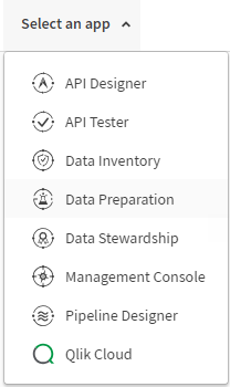 List of available applications.