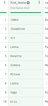First_Name column selected.