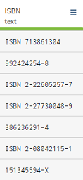 ISBN column illustrated.