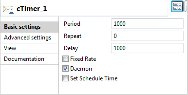 Basic settings view.