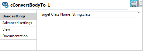 Basic settings view.