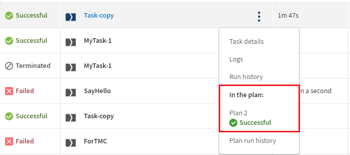 Group by plan toggle disabled in the Operations page.