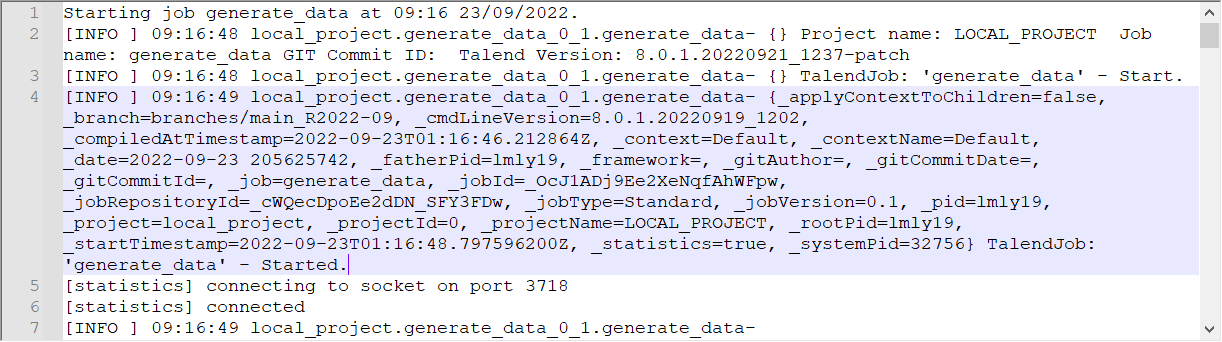 Example logs.