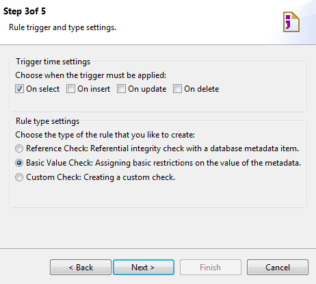 Basic Value Check option selected from Rule type settings.