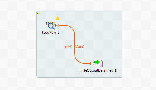 Design workspace with the two components and a connection between them.