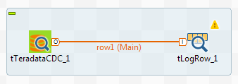 Job using the tTeradataCDC and tLogRow components.