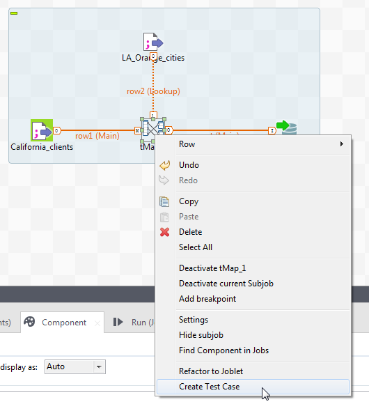 Create Test Case option in the contextual menu.