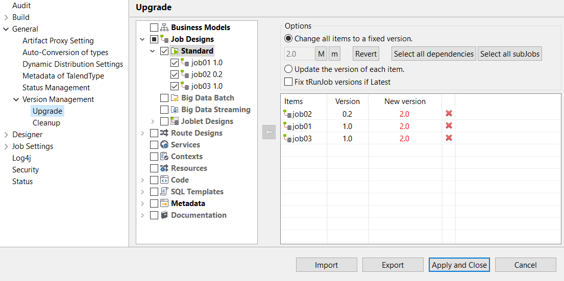 Project Settings dialog box.