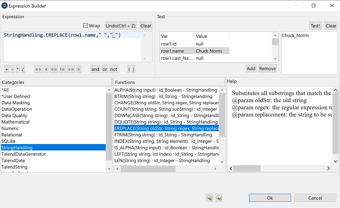 Overview of the Expression Builder dialog box.