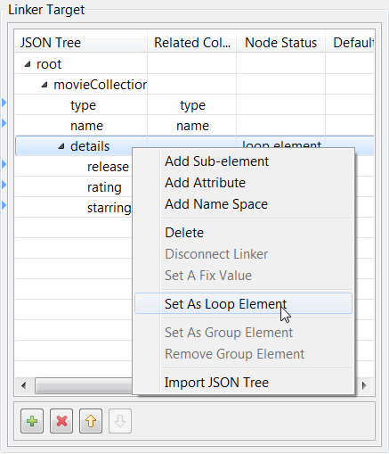 Set As Loop Element option selected by right-clicking.