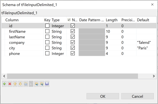 Schema editor.