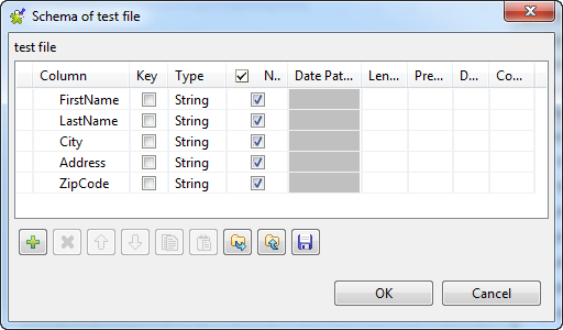 Schema editor.