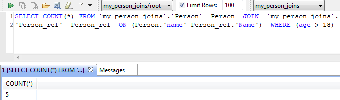 Overview of the SQL editor.