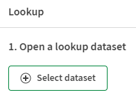 Première étape du menu de configuration du lookup.