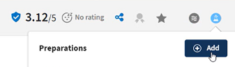 Curseur pointant sur le bouton Add preparation (Ajouter une préparation).